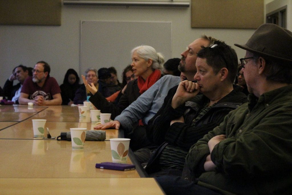 Audience members during Laurie Palmer's colloquium